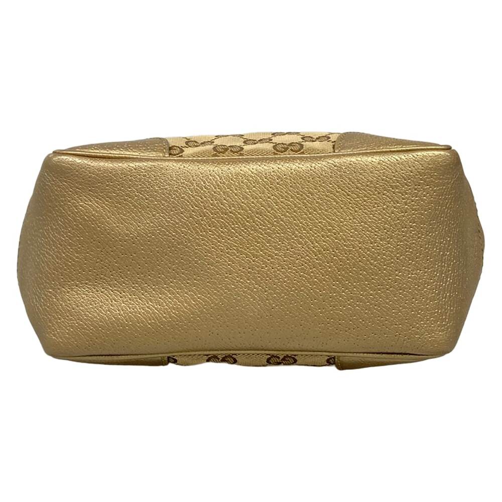 Gucci GG Handbag 353121 Beige Dark Brown Gold Jacquard Leather - Picture 5 of 15
